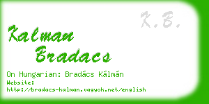 kalman bradacs business card